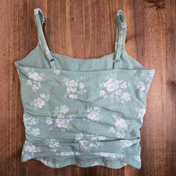 Hollister Green Floral Print Cami XS - Picture 3 of 5